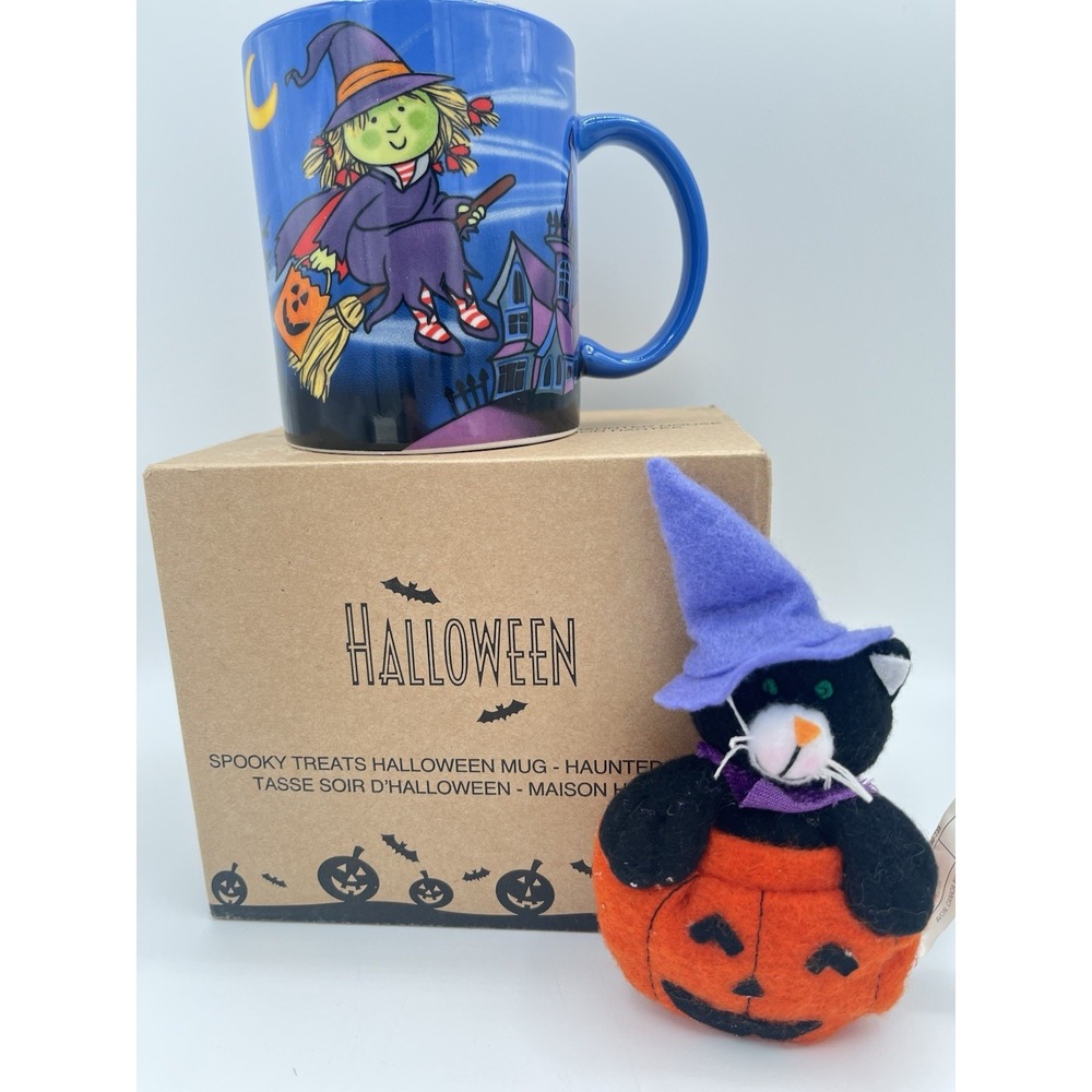 Vintage Avon Halloween Haunted House Witch Mug Spooky Treats Coffee Cup
